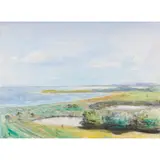 Lloyd Rees, Morning Impression - North Down Tasmania, 1976, acrylic and pastel on paper