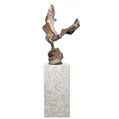 Through the Window by David Brian Wilson, bronze with marble base, offered Oct 2026