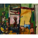 John Olsen, Bird at the Window, 1953-54, oil on canvas