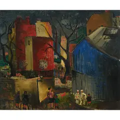 Christopher Wood, Paris, oil on board