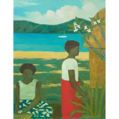 Ray Crooke, (Islanders), oil on canvas