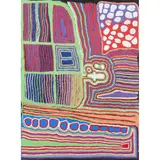 Weaver Jack, (Language group: Yulparija), synthetic polymer paint on canvas