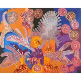 Illuwanti Ken, (Language group: Pitjantjatjara), synthetic polymer paint on linen