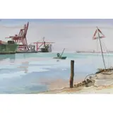 Rick Amor, Webb Dock, Melbourne, 1997, watercolour on paper
