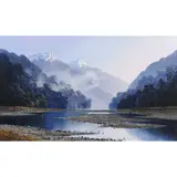 Tim Wilson, Makarora River, 1994, oil on board