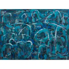 Arch Cuthbertson, Blue Landscape, c.1989, oil on paper on board
