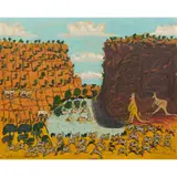Sam Byrne, Mootwinge Rockhole, oil on board