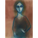 Robert Dickerson, (Portrait of a Woman), pastel on paper