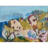 Garry Shead, D.H. Lawrence and Frieda, 1990, oil on board