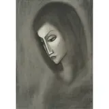 Robert Dickerson, Pensive Girl, pastel on paper