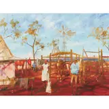 Hugh Sawrey, The Out-Station Alexandria Downs, Northern Territory, oil on canvas on board
