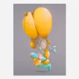 Bom.K, Air, 2015, acrylic and spray paint on canvas