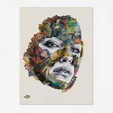 Sandra Chevrier, La Cage, le soir brûlé, 2020, oil on panel with graphite and collage