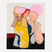 The Other Side of the Island by Susumu Kamijo, 2019, pencil, oil crayon and pastel on paper, sold Sep 2026