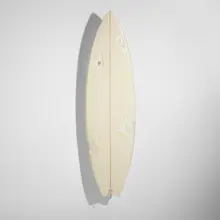 Daniel Arsham, Eroded Surfboard, 2021, resin, fiberglass, quartz crystals and selenite surfboard
