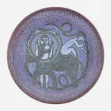 charger by Edwin and Mary Scheier, 1996, glazed stoneware, sold Sep 2020