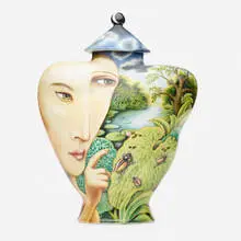 Kurt Weiser, Bug Lesson, china-painted porcelain