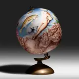 Kurt Weiser, Luna, 2009, china-painted porcelain, brass