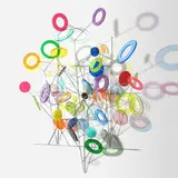 Warren Seelig, Shadowfield/Colored Light #5, 2020, silver-brazed stainless steel and lucite