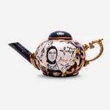 Roberto Lugo, To Disarm: Freedom Rider (Carol Silver from New York, New York), 2020, ceramic, china paint, epoxy, gun parts
