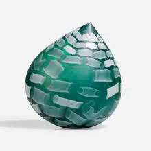 Nancy Callan, Sargasso Sea Droplet, 2019, blown and etched glass