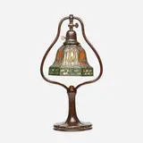 Handel, tropical palm overlay desk lamp