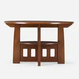 Limbert, double oval table, model 155, c. 1910, oak