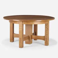 dining table, model 634 by Gustav Stickley, 1912-1916, oak, sold Sep 2020