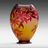 Émile Gallé, vase with clematis