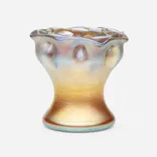 vase by Tiffany Studios, c. 1913, hand-blown Favrile glass, sold Sep 2020