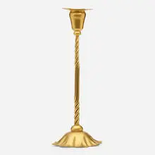 Marie Zimmermann, candlestick, c. 1925, gilt copper