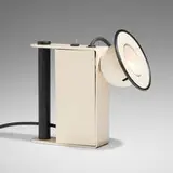 Minibox table lamp by Gae Aulenti and Piero Castiglioni, 1981, enameled metal, rubber, sold Oct 2024