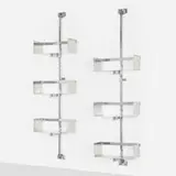 Vittorio Introini, P700 shelving units from the Proposal series, pair, 1969, chrome-plated steel, stainless steel