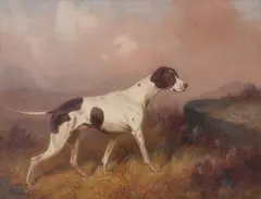 An English Pointer by Colin Graeme Roe, oil on canvas, sold Oct 2016