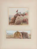 R.I. Charles Whymper, Four watercolour sketches of grouse moors in Yorkshire and at Moy, one signed with initials 'CW' (lower centre); each titled in pencil (lower right)