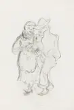 Paar by Heinrich Zille, Kreide auf Papier, sold Dec 2016