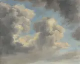 Wolkenstudie by Französisch, um 1820 & 30, Öl auf Leinwand, auf Pappe und dann auf Karton aufgezogen, sold Oct 2018