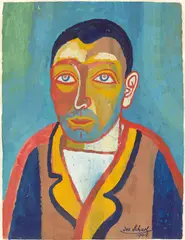 Josef Scharl, Männerporträt, 1949, Tempera auf Velin