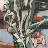 Hans Orlowski, Inselbild, Um 1950, Öl auf Leinwand auf Holz