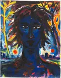 Helmut Middendorf, Winter, 1986, Acryl auf festem Papier