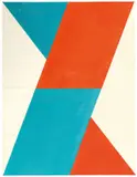 Hermann Glöckner, Faltgrafik 4/30c, 1977, Tempera und Faltung auf Bütten