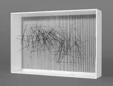 Jesús Rafael Soto, Vibrations, 1967, Plexiglaskasten mit 2 Serigrafien jew. auf Plexiglas
