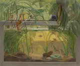 Karl Zorn, Aquarium, Öl auf Leinwand