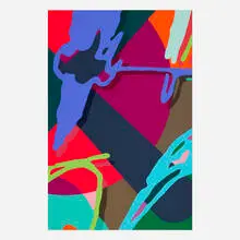 Kaws, Untitled (from the Tension portfolio), 2019, screenprint in colors on Saunders Waterford
