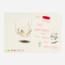 Javier Calleja, We found the answers, 2021, mixed media on paper