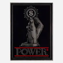 Shepard Fairey, Power Bidder, Plate, 2015, hand-rubbed, rolled and transferred ink on photo-etched magnesium plate