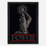 Shepard Fairey, Power Bidder, Plate, 2015, hand-rubbed, rolled and transferred ink on photo-etched magnesium plate