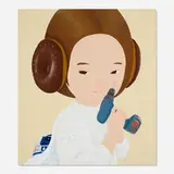 Yang Hyun Jun, Adult Child (Leia Organa), 2021, acrylic on Korean paper in artist's frame