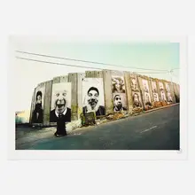 Jr and Marco, 28 Millimètres, Face 2 Face, Separation Wall, Security Fence, Palestinian Side, Bethlehem, 2007, 2021, lithograph in colors on BFK Rives