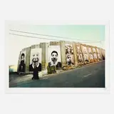 Jr and Marco, 28 Millimètres, Face 2 Face, Separation Wall, Security Fence, Palestinian Side, Bethlehem, 2007, 2021, lithograph in colors on BFK Rives